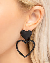 Load image into Gallery viewer, Casual Chemistry - Black Post Earrings - Paparazzi Jewelry
