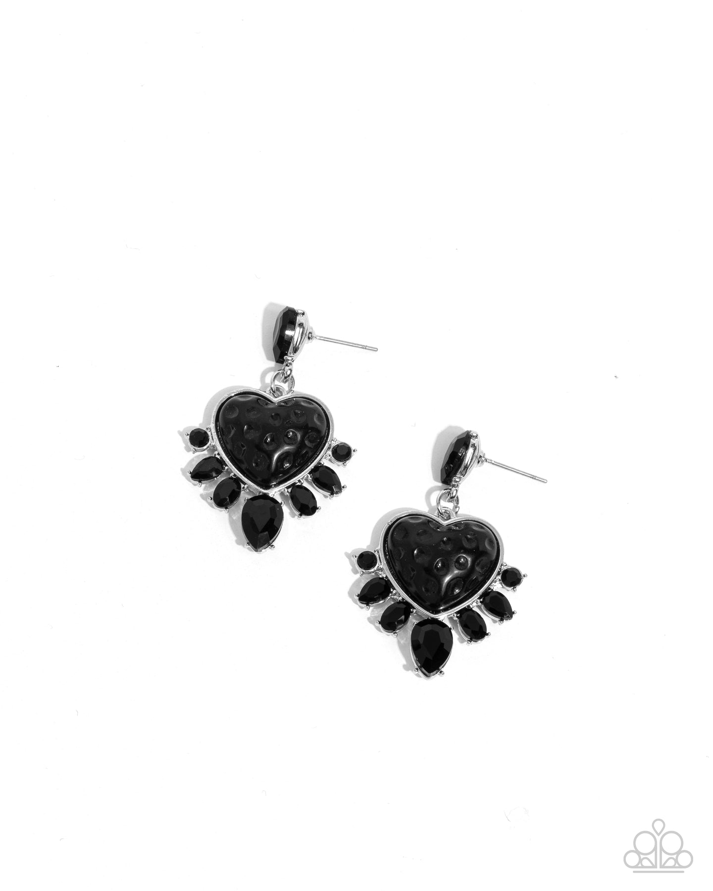 paparazzi-accessories-resort-radiance-black-post earrings