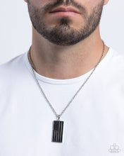 Load image into Gallery viewer, Patriotic Pastime - Black Mens Necklace - Paparazzi Jewelry
