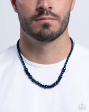 Load image into Gallery viewer, Metallic Memory - Blue Mens Necklace - Paparazzi Jewelry
