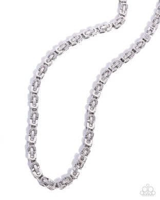 paparazzi-accessories-welded-work-silver-mens necklace
