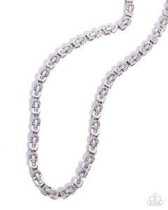 paparazzi-accessories-welded-work-silver-mens necklace