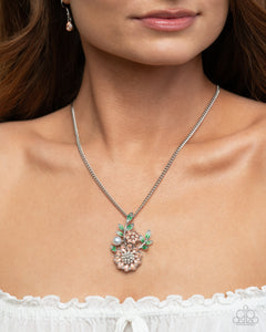 Botanical Bunch - Orange Necklace - Paparazzi Jewelry