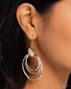 Suddenly I See - Gold Earrings - Paparazzi Jewelry