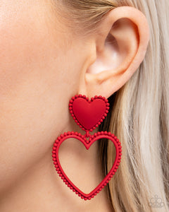 Casual Chemistry - Red Post Earrings - Paparazzi Jewelry