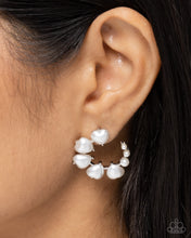 Load image into Gallery viewer, Castle Courting - White Post Earrings - Paparazzi Jewelry
