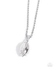 Load image into Gallery viewer, paparazzi-accessories-football-future-white-mens necklace
