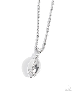 paparazzi-accessories-football-future-white-mens necklace