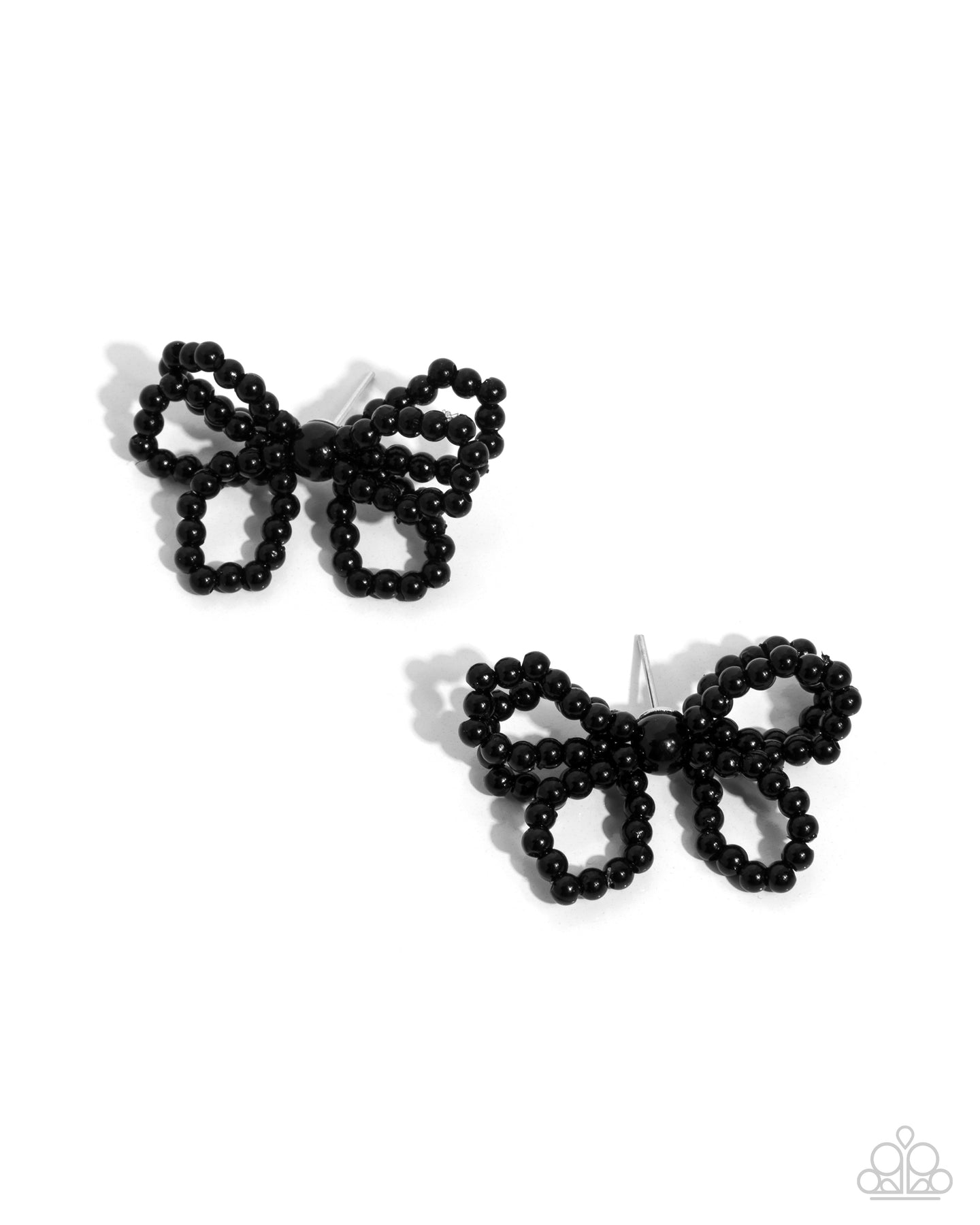 paparazzi-accessories-opera-fanatic-black-post earrings