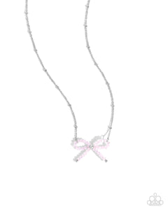 paparazzi-accessories-bridesmaid-bow-pink-necklace
