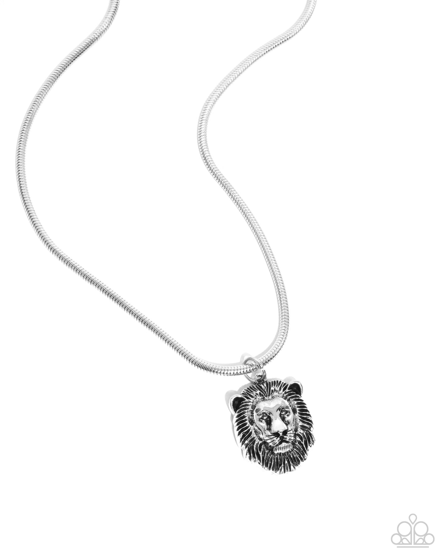paparazzi-accessories-leo-leader-silver-mens necklace