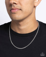 Load image into Gallery viewer, Complicated Chain - Silver Mens Necklace - Paparazzi Jewelry
