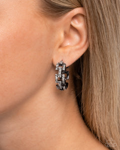 Geometric Glimpse - Black Earrings - Paparazzi Jewelry