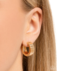 BOLD Up! - Gold Earrings - Paparazzi Jewelry