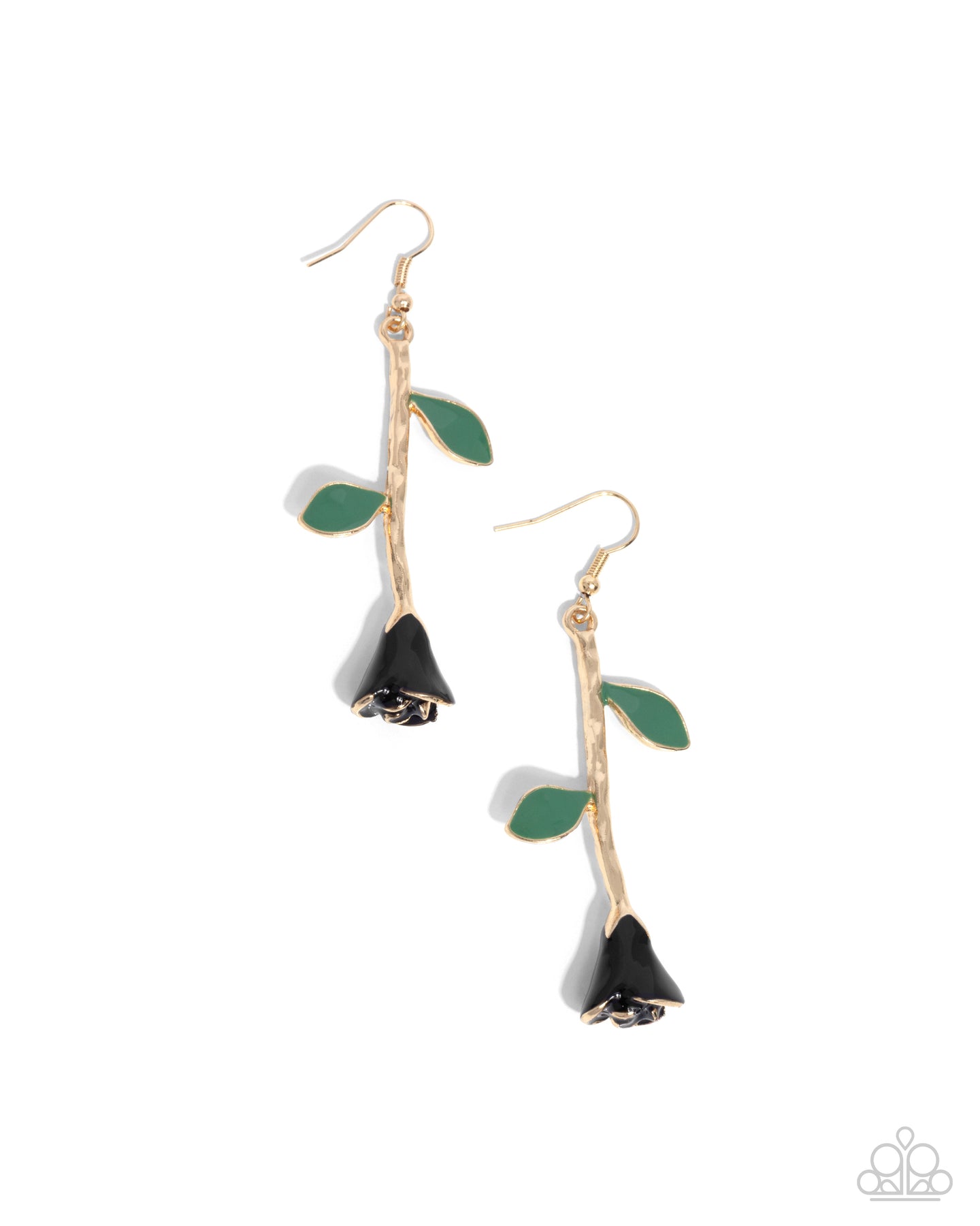 paparazzi-accessories-rose-reality-black-earrings