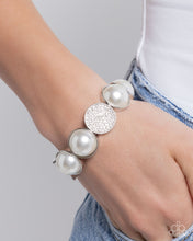 Load image into Gallery viewer, Believable Bling - White Bracelet - Paparazzi Jewelry
