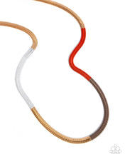 Load image into Gallery viewer, paparazzi-accessories-patterned-pageantry-orange-necklace
