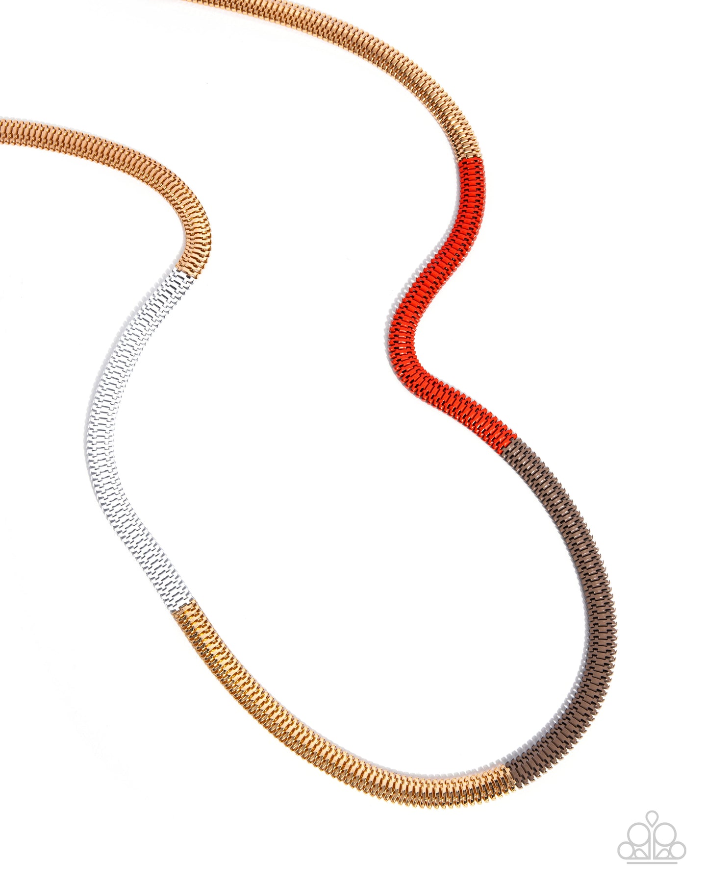 paparazzi-accessories-patterned-pageantry-orange-necklace