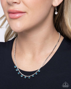 Conveying Charm - Blue Necklace - Paparazzi Jewelry