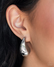 Load image into Gallery viewer, Raindrop Reveal - Silver Post Earrings - Paparazzi Jewelry
