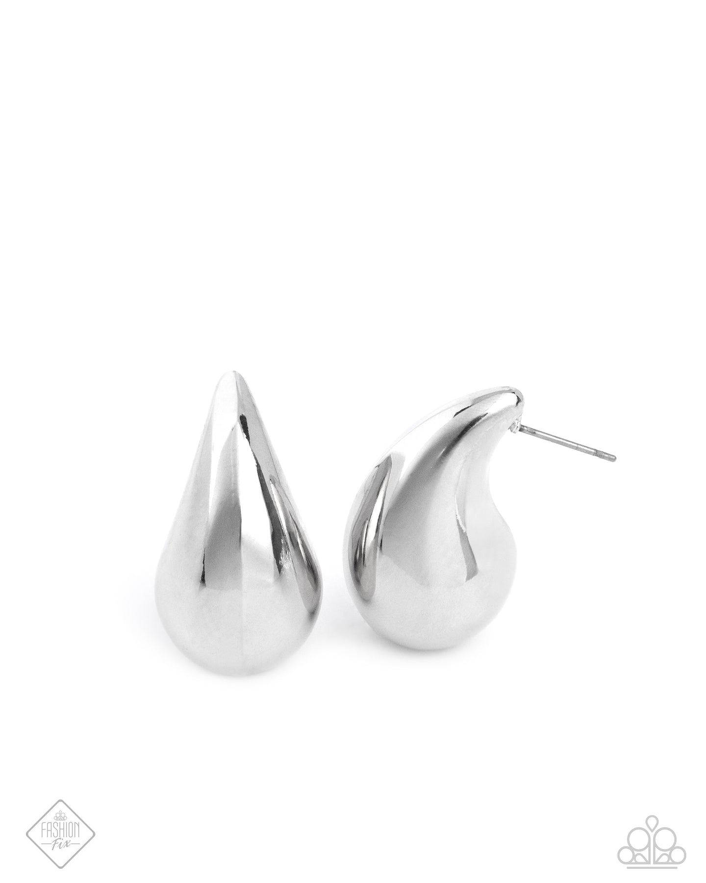 paparazzi-accessories-raindrop-reveal-silver-post earrings