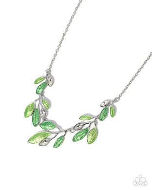 paparazzi-accessories-lyrical-leaves-green-necklace