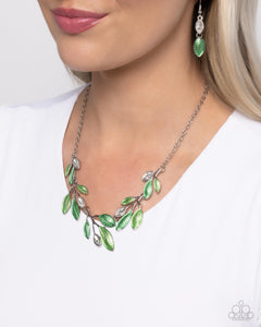 Lyrical Leaves - Green Necklace - Paparazzi Jewelry
