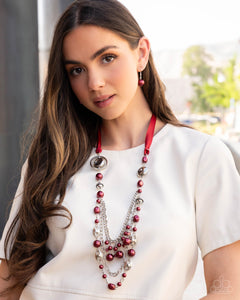 All the Trimmings - Red Necklace - Paparazzi Jewelry