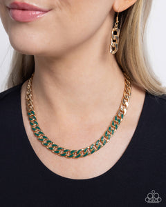 Painted Problem - Green Necklace - Paparazzi Jewelry