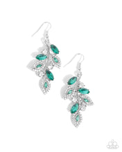 Load image into Gallery viewer, paparazzi-accessories-flourishing-feature-green-earrings
