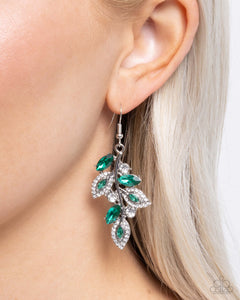 Flourishing Feature - Green Earrings - Paparazzi Jewelry