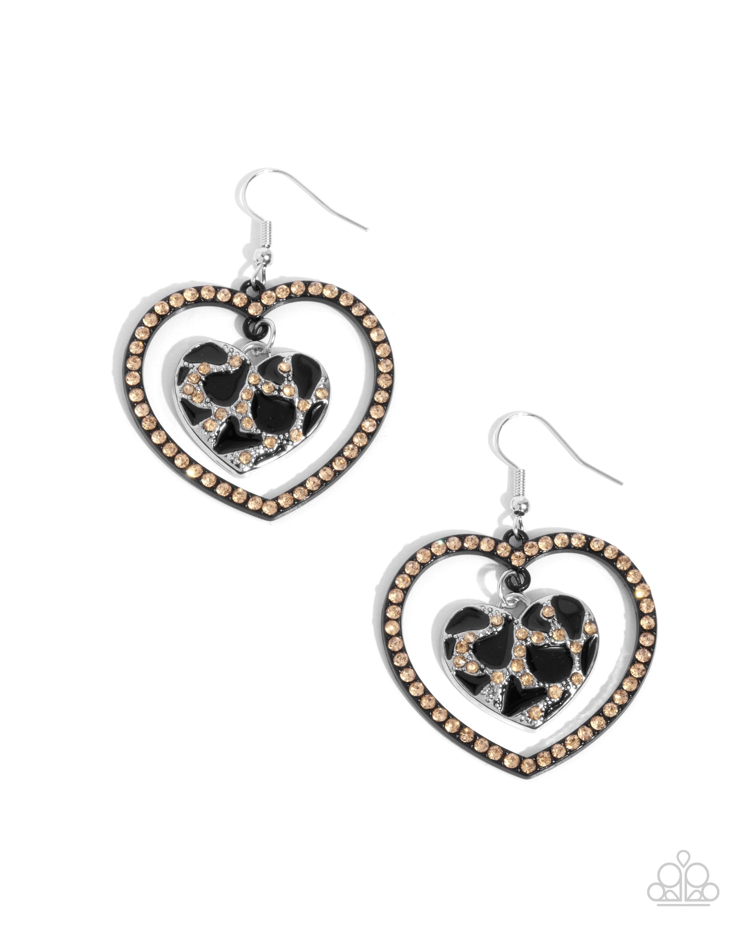 paparazzi-accessories-leopard-love-black-earrings