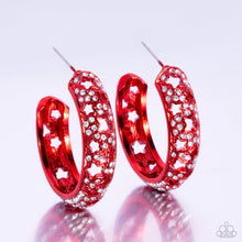 Load image into Gallery viewer, Stellar Significance - Red Earrings - Paparazzi Jewelry
