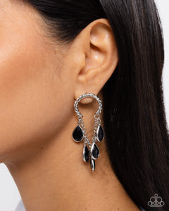 Highest Grade - Black Post Earrings - Paparazzi Jewelry