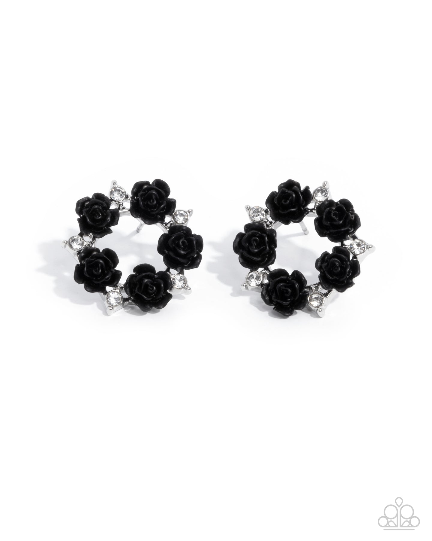 paparazzi-accessories-grace-personified-black-post earrings