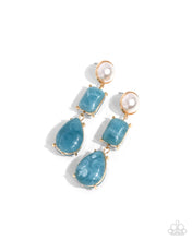 Load image into Gallery viewer, paparazzi-accessories-marbled-masterpiece-blue-post earrings
