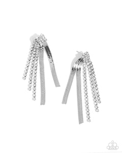 paparazzi-accessories-dramatic-downpour-white-post earrings