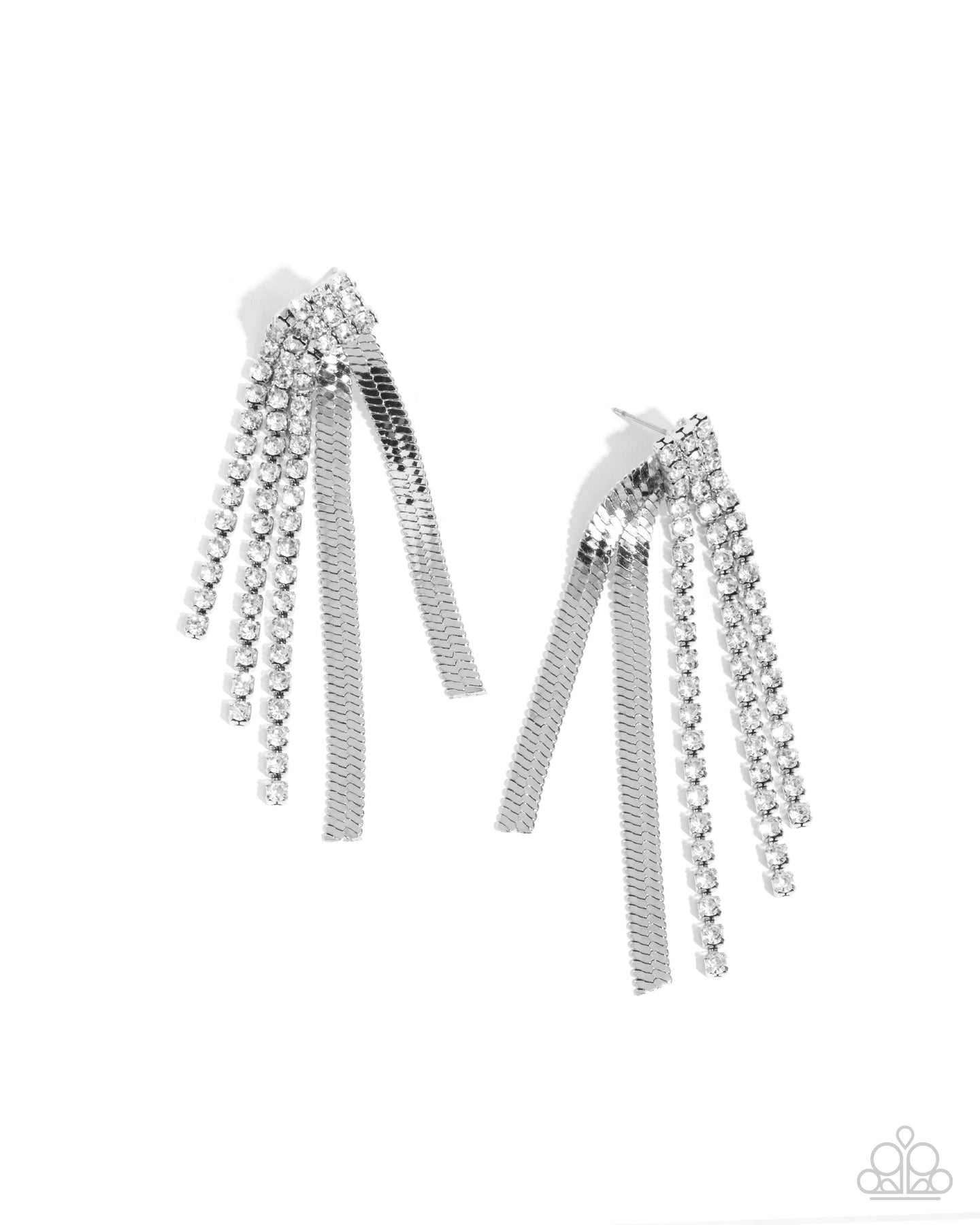 paparazzi-accessories-dramatic-downpour-white-post earrings