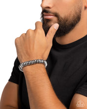 Load image into Gallery viewer, Dynamic Discs - Silver Mens Bracelet - Paparazzi Jewelry
