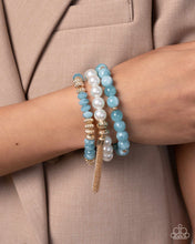 Load image into Gallery viewer, Marbled Mirage - Blue Bracelet - Paparazzi Jewelry

