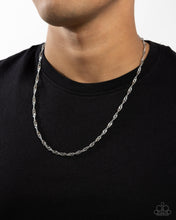 Load image into Gallery viewer, Chain Confrontation - Silver Mens Necklace - Paparazzi Jewelry
