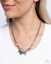 Load image into Gallery viewer, Bedazzled Beetle - Green Necklace - Paparazzi Jewelry
