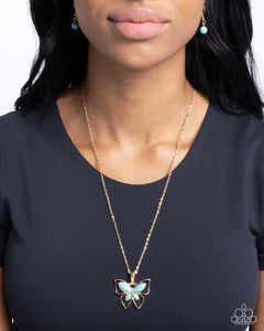 Papillon Persuasion - Gold Necklace - Paparazzi Jewelry