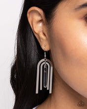 Load image into Gallery viewer, Coarse Conversation - Black Earrings - Paparazzi Jewelry
