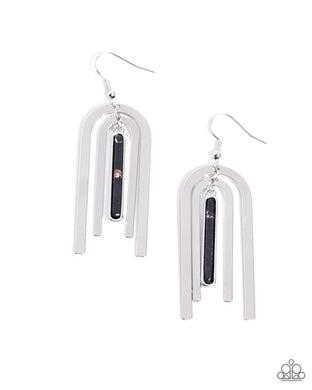paparazzi-accessories-coarse-conversation-black-earrings
