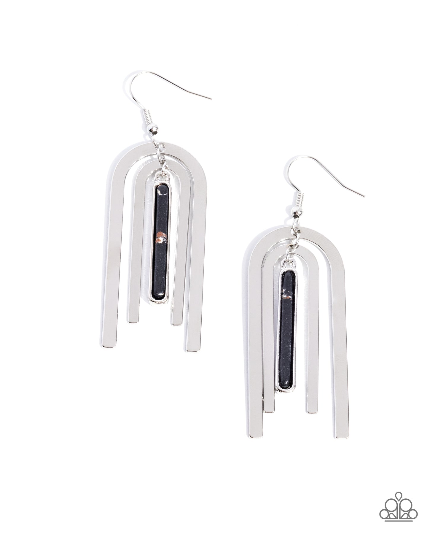 paparazzi-accessories-coarse-conversation-black-earrings