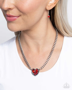 Tasteful Triad - Red Necklace - Paparazzi Jewelry