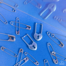 Load image into Gallery viewer, Pampered Padlock - Blue Earrings - Paparazzi Jewelry
