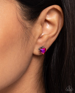 Sweetheart Stunner - Pink Post Earrings - Paparazzi Jewelry