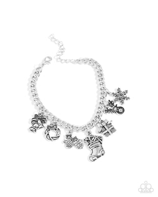 paparazzi-accessories-christmas-classics-silver-bracelet